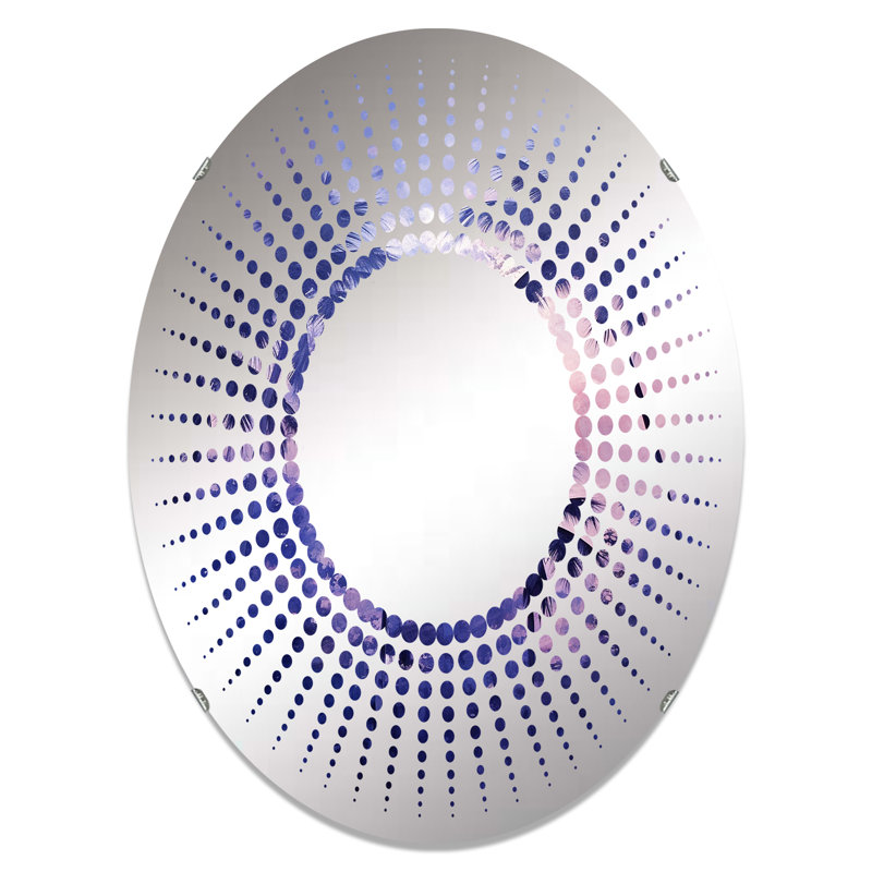 Indigo Indigo Mystical Plam Tree Magic Impressions I - Miroir décoratif Starburst | Ovale, 35,4 po x 23,6 po