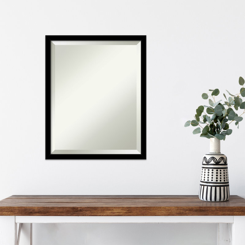 Miroir d'appoint mural Overmere, Noir, 21,5 po x 17,5 po