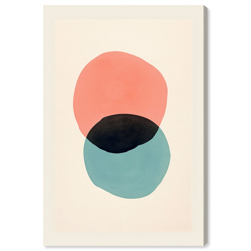 «Neutral Intersection Retro Abstract Wall Art» par Notoriart, H 30 po x l 20 po, Toile tendue