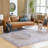 Bria Machine Washable Oriental Red/Blue/Ivory Area Rug-1241289652