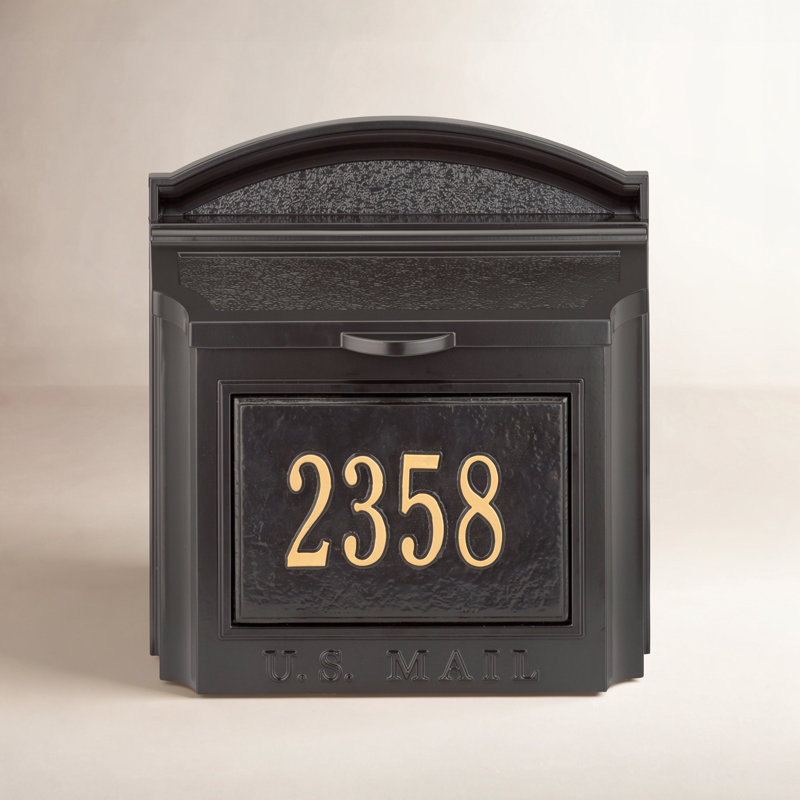 Locking Wall Mounted Mailbox, Black, Yes