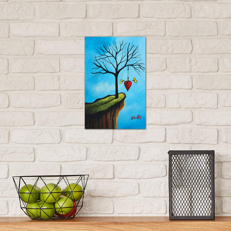 New Beginnings Start With Love - Wrapped Canvas Print, 20.32 cm H x 30.48 cm W