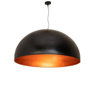 Gravity 1 - Light Flat Black/Copper Dome Pendant