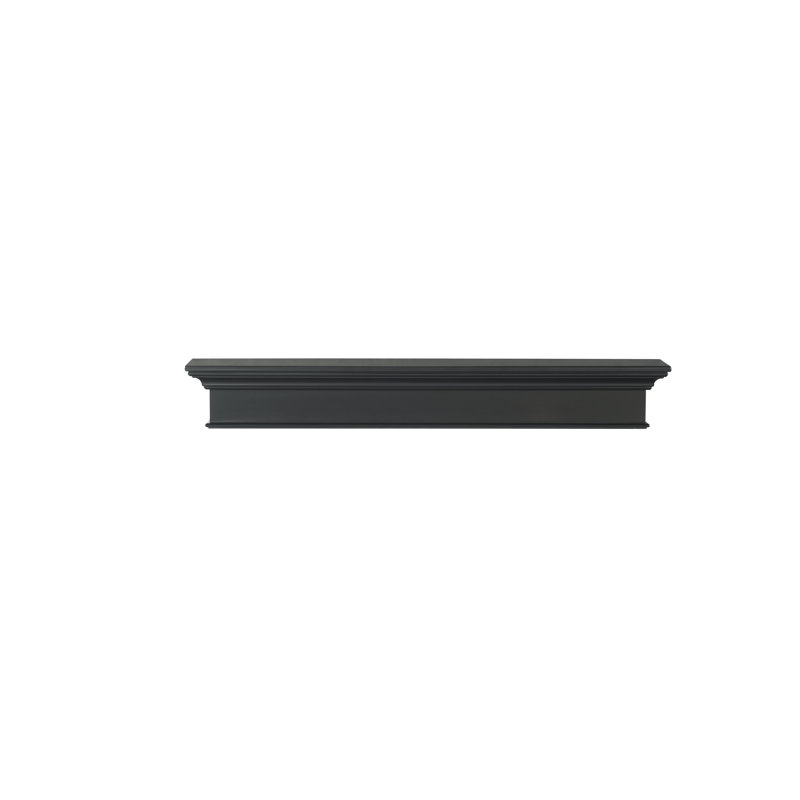 Tablette de manteau de cheminée Henry, 60 po, Noir