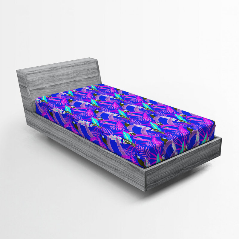 Microfiber Floral Fitted Sheet, Twin XL Fitted Sheet