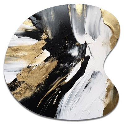 Gabel - Art abstrait en métal en forme de goutte irrégulière