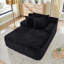 Chaise longue en velours côtelé, aucun assemblage requis-866976255