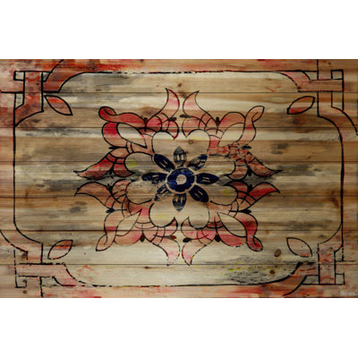«Todrha», reproduction sur bois de pin naturel
