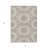 3' X 5' Beige Brown And Teal Blue Floral Medallion Washable Indoor Outdoor Area Rug