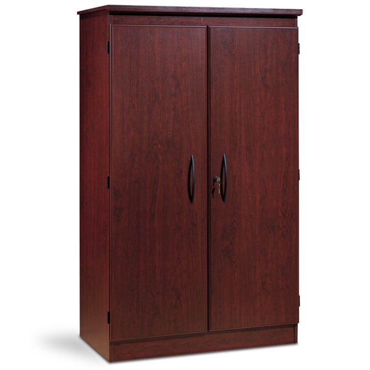 Aadvik 4 - Shelf Storage Cabinet Archie & Oscar Finish: Brown