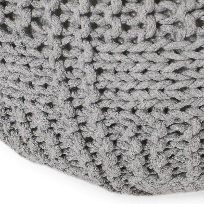 Pouf rond en coton 20 x 20 Yuny