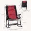 Ensemble de 2 chaises berçantes pliantes rembourrées avec appui-tête rembourré Outsunny