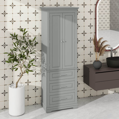 Grande armoire de rangement avec trois tiroirs et tablettes personnalisables