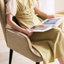 Chaise en cuir PU pour la maison, ambre, structure en bois massif, fauteuil de salon moderne de style confortable en cuir, pieds
