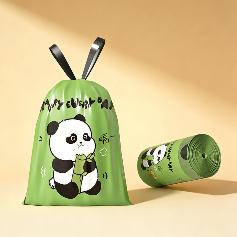 Sacs à ordures à cordon 4 gallons - 50 petits sacs à ordures sans déchirure avec parfum floral pour la salle de bain, le bureau, la maison et les chambres à coucher