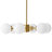 6-Light Dimmable Modern Sputnik Chandelier with Glass Globes in Gold-537583913-538134913