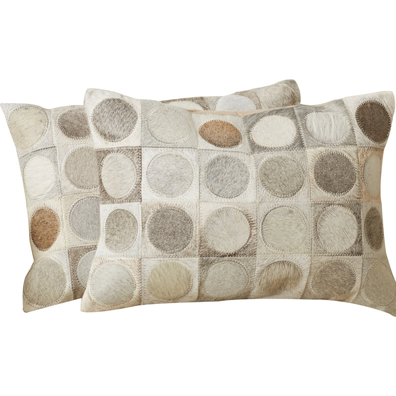 Brigitte Geometric Feather Reversible Throw Pillow