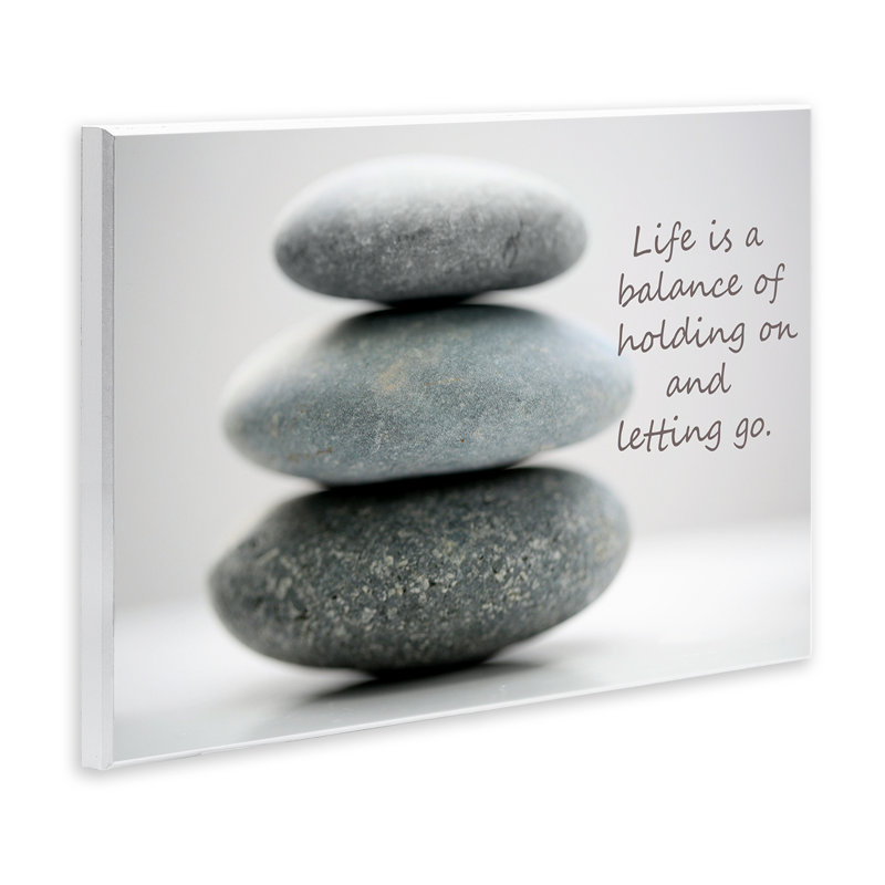 Life Is A Balance Stones, plaque murale, design par Sandro De Carvalho, H 10 po x l 15 po