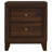 Anza Walnut 2-Drawer Nightstand Bedside Table
