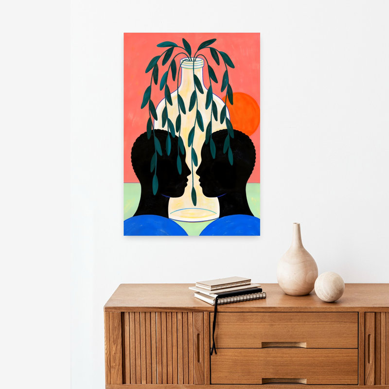 «Unbottle Abstract», art mural contemporain audacieux, H 24 po x l 16 po