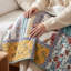  Ensemble de courtepointe réversible standard en coton 3 pièces-1780437179
