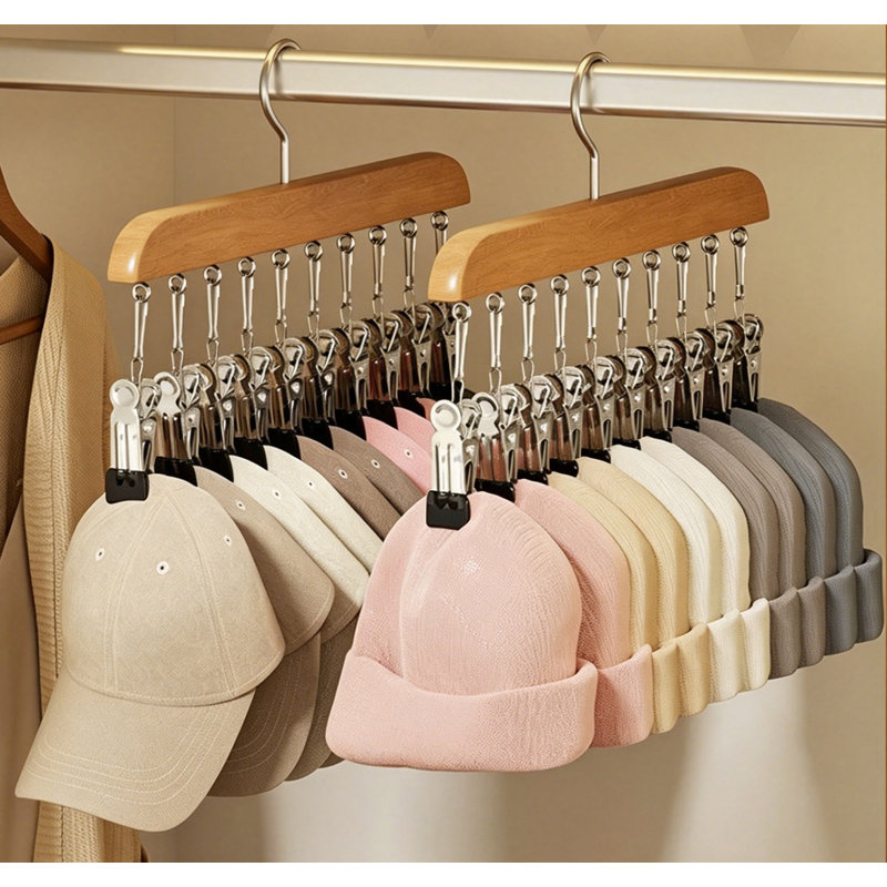 2 cintres avec 10 pinces pour garde-robe