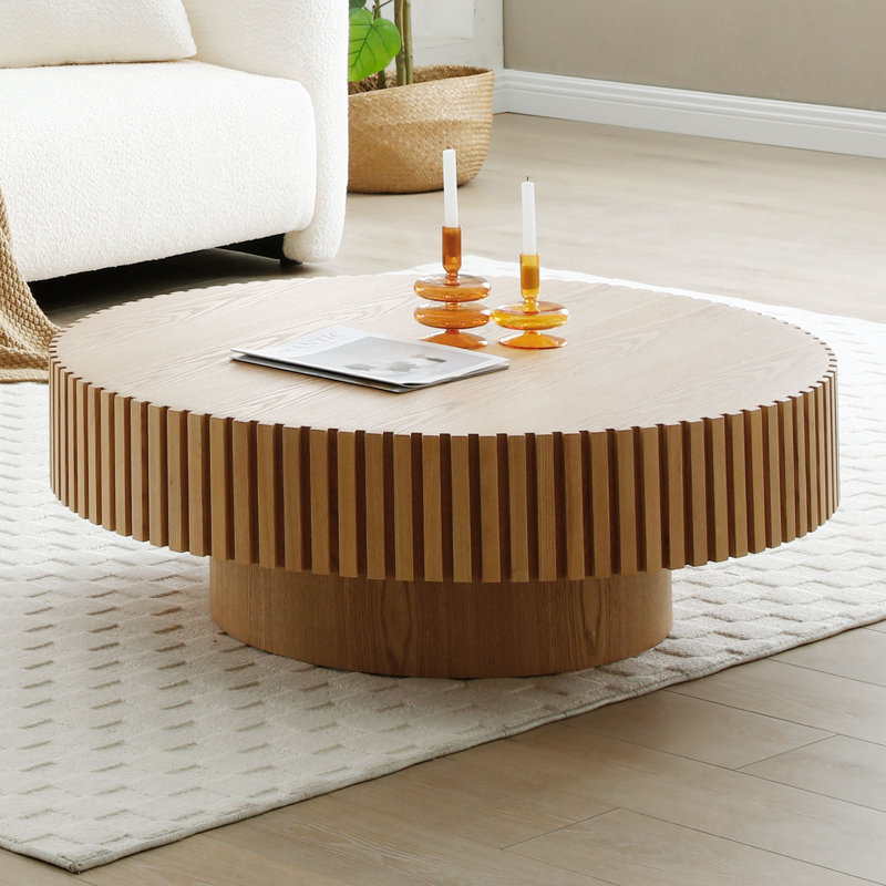 Table basse en bois naturel 39,37 pi., Bois de frêne naturel