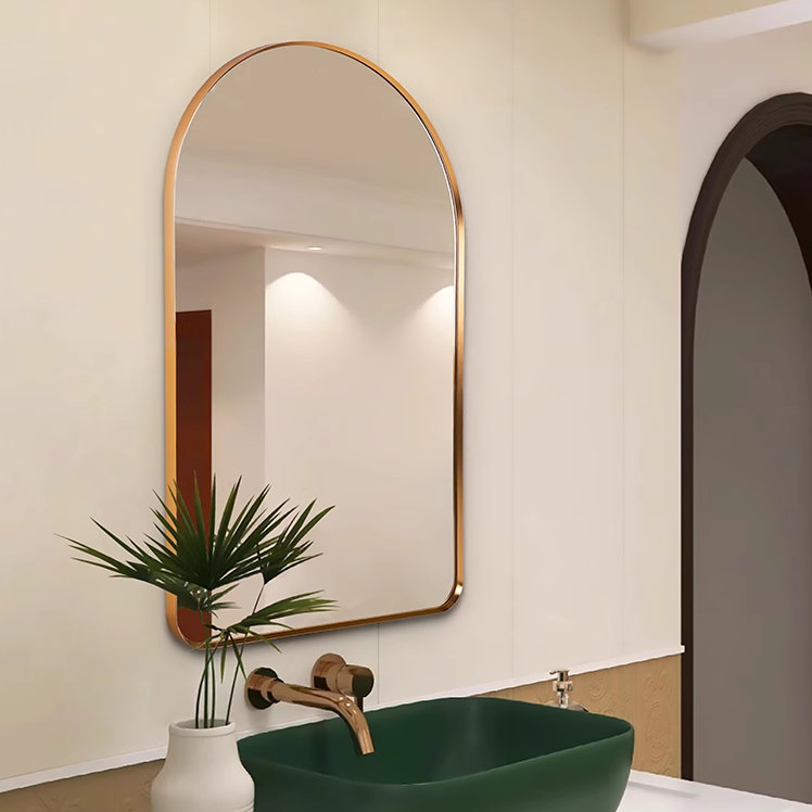 Miroir de salle de bain Bayze, 31,5 po x 19,5 po, Doré