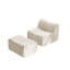 Fauteuil de plancher en velours, fauteuil simple de conception minimaliste, fauteuil sans accoudoirs à compression entièrement éponge, avec repose-pieds-1139040608