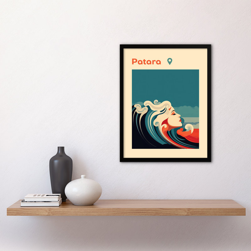 Foxworth The Seaside Calls Patara Beach Turkey Modern Woman Waves Sea Siren - Single Picture Frame Print