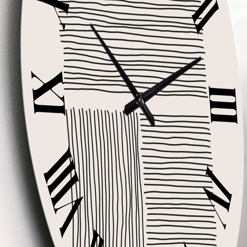 Minimal Geometric Lines and Squares IV - Modern wall clock, Small