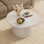 Table basse 31,5 "avec base en bois massif