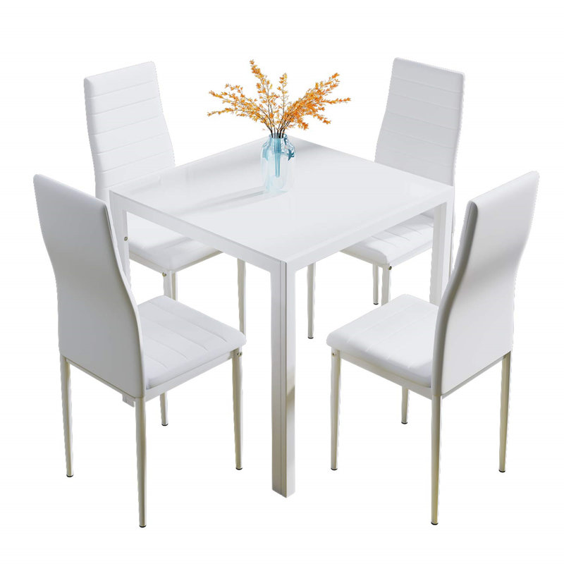 Otisco 4 - Person Dining Set, White