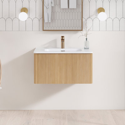 Treisa 29.9'' Single Bathroom Vanity with Ceramic Top
