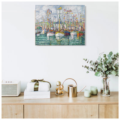 Reproduction d'art classique sur toile, "La lagune de Saint-Marc", Venise, impression sur toile 36 x 30 Estampe numérique et art mural encadré de qualité musée.