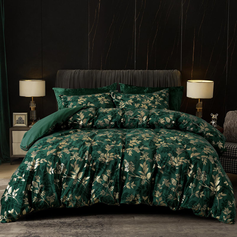 PHF Truly Velvet Duvet Cover Set, 3pcs Ultra Soft Breathable Comforter Cover Set, Luxury Cozy Flannel Duvet Cover with Pillow Shams Bedding Collection