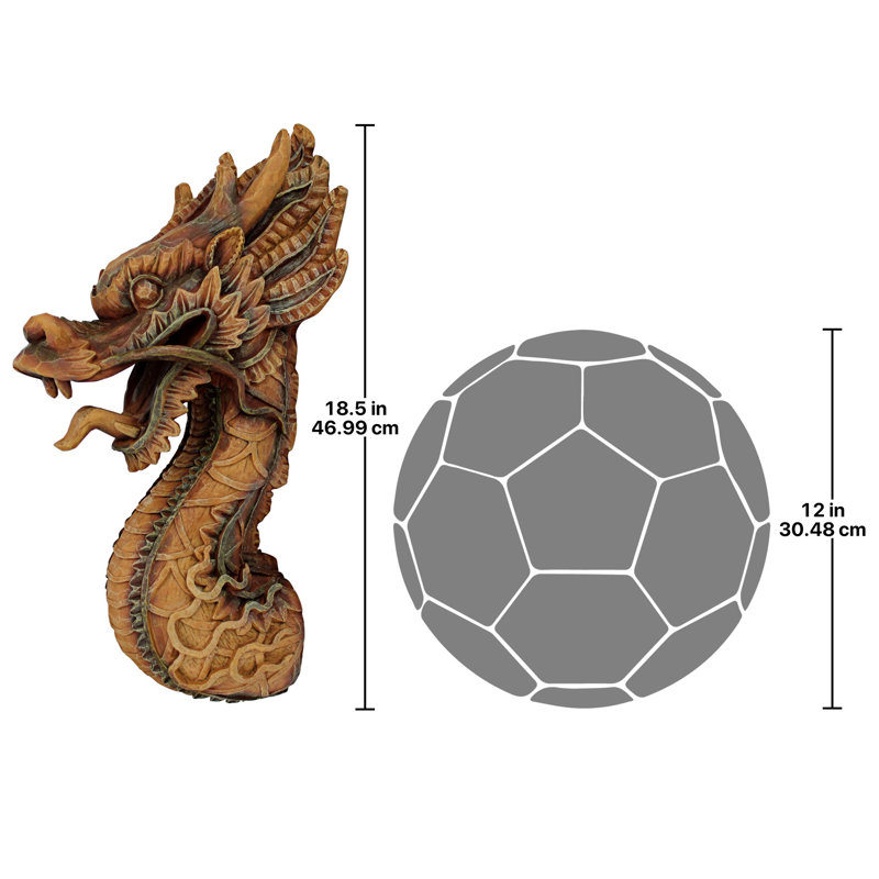 Sculpture murale dragon de feu