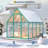 Greenhouse 6x7 FT Aluminum-Framed Heavy Duty Polycarbonate with Quick Setup Structure and Roof Vent Large Enhanced Outdoors Green House Kit-120857225-120857224