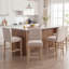 Tabouret de bar moderne à hauteur de comptoir avec dossier, tabouret de bar en bois massif recouvert de lin beige de 25,2 po de hauteur pour îlot de cuisine pour bar à domicile, entièrement assemblé-1267901881