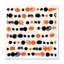 Pois noirs et oranges - peinture sur toile-59282442-59282443