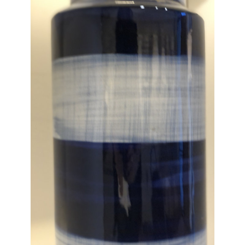 Keleni Ceramic Blue White Coastal Inspired Masterpiece Table Lamp 3-Way Switch