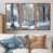 Toile avec cadre flottant brun