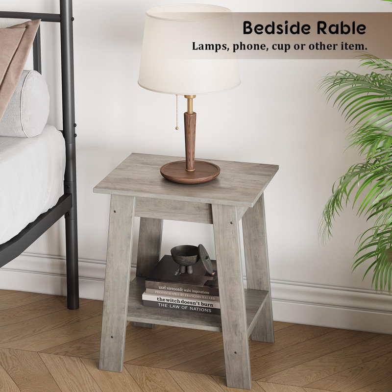 Side Table, End Table, Nightstand, 2-Tier Storage Shelf, Entryway Table, Sofa Table