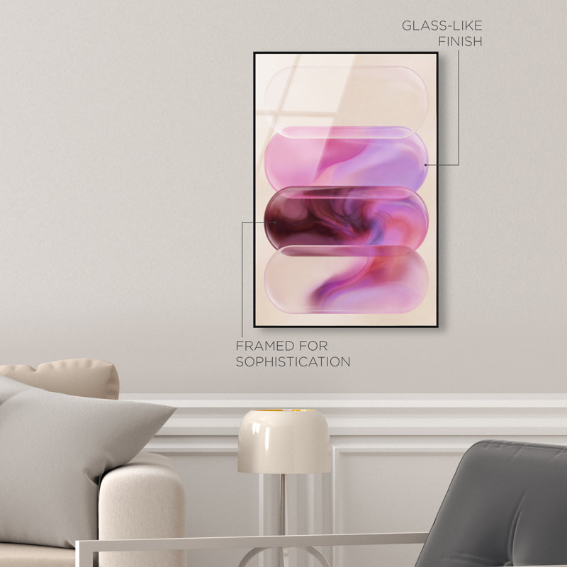 Clear Rose Print by Oliver Gal, 16"H x 11"W, Black Floater Frame