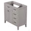 Meuble-lavabo 36 po sans lavabo, base d'armoire seulement, armoire de salle de bain avec tiroirs, structure solide et panneau de fibres à densité moyenne-586583626
