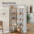Corner Bookshelf, 5-Tier L-Shaped Bookcase, Industrial Open Display Shelf Tall Storage Organizer