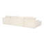 Canapé modulaire en forme de U modulaire, grand canapé en velours côtelé avec ressorts ensachés et mousse haute densité, ensemble de bricolage convertible 4 pièces avec porte-gobelets en métal, poches de rangement et dossier antidérapant - beige