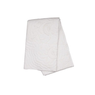 Runa Botanical White Throw Blanket