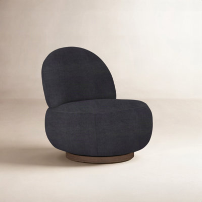 Lulu Upholstered Swivel Slipper Chair