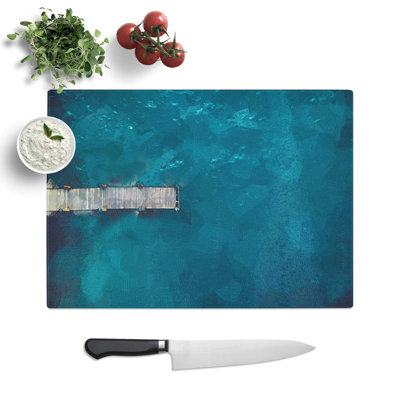 Tempered Glass Boat Jetty in Marco Island Chopping Board